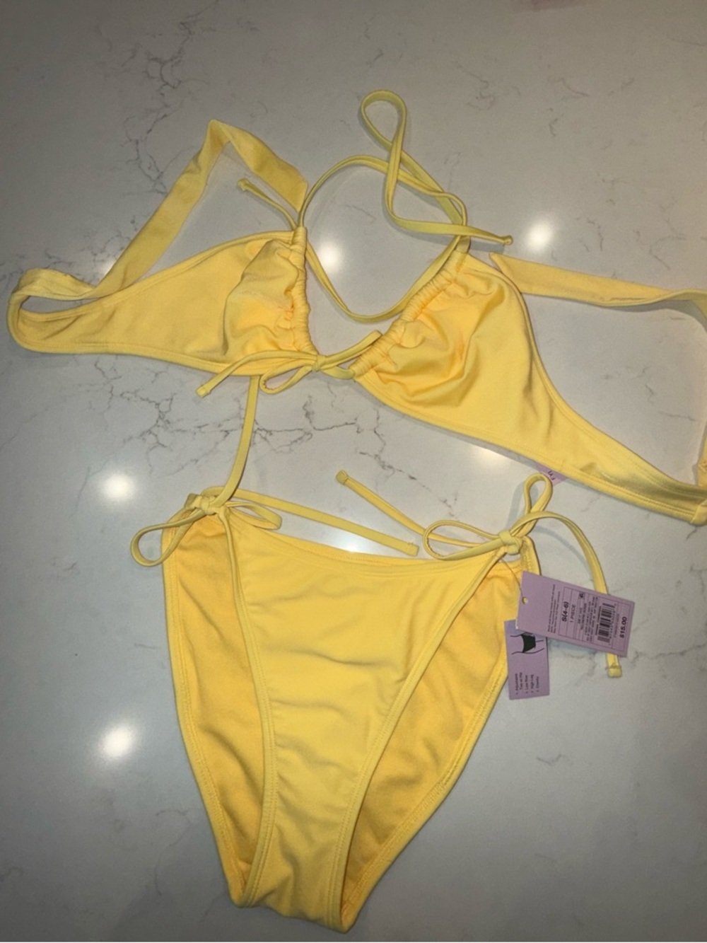 Size S Multiway Yellow Bikini Top Wild Fable & Bikini Bottoms SALE!